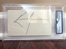 Keanu Reeves Signed 5x3 Cut Matrix John Wick Actor PSA COA Rare Auto!