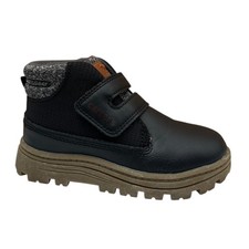 Carter's Toddler Boys Ankle Boots Size 8 Black Gray Slip-on Shoes