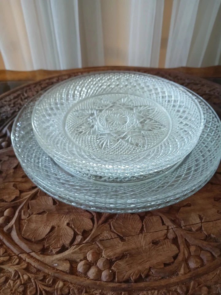 Juego de platos Durand vintage de 6 piezas de cristal De'Arcues Foto 2 de 4