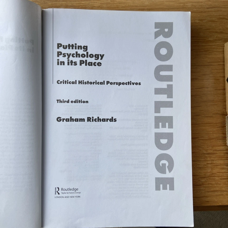 Putting Psychology in Its Place by Graham Richards 3rd Edition (paperback 2010) - Image 4 of 4