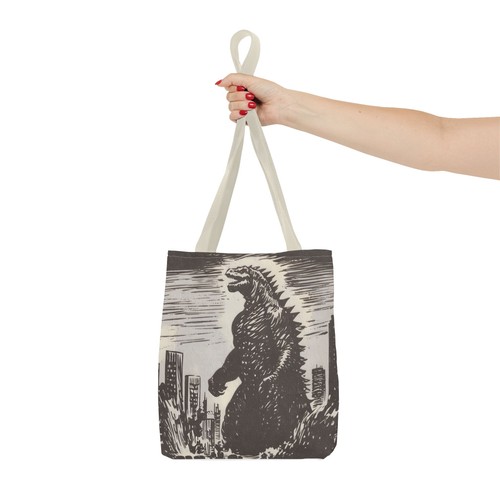 Vintage Kaiju "Godzilla" Inspired Tote Bag, Eco-Friendly Tote, Retro Style Bag! - Picture 13 of 21