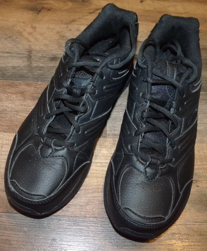 Avia Work Oil & Slip Resistant Black Faux Leather Sneaker Women's 8 - Image 2 of 4