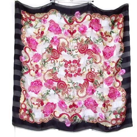 Foulard Christian Dior en soie 85 cm * 88 cm