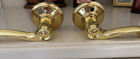 Schlage F10 FLA 605 Flair Door Knobs Lever, Hall & Closet Passage Polished Brass — photo 2