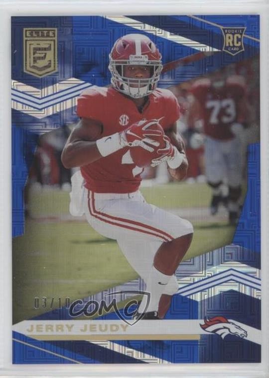2020 Panini Donruss Elite Rookies Blue /10 Jerry Jeudy #103 Rookie RC 0r0y