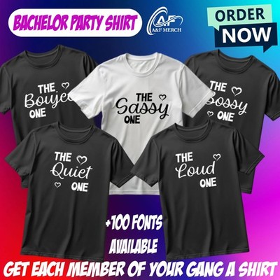 Funny Sibling T-Shirts Set The Quiet Bossy Loud Sassy One Family Matching Gift