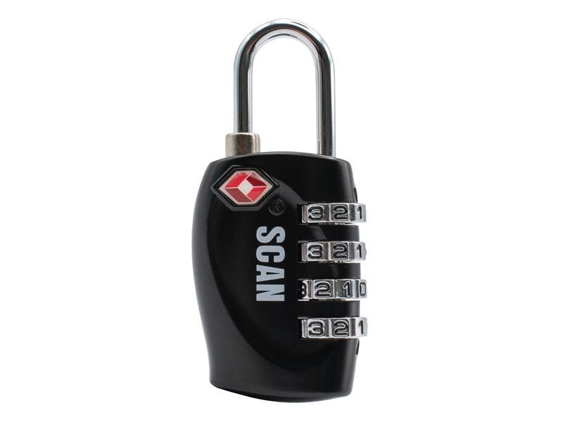 TSA Approved Zinc Combination Padlock with 4 Wheels