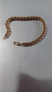 Bracelet Maille Torsadée Plaqué Or