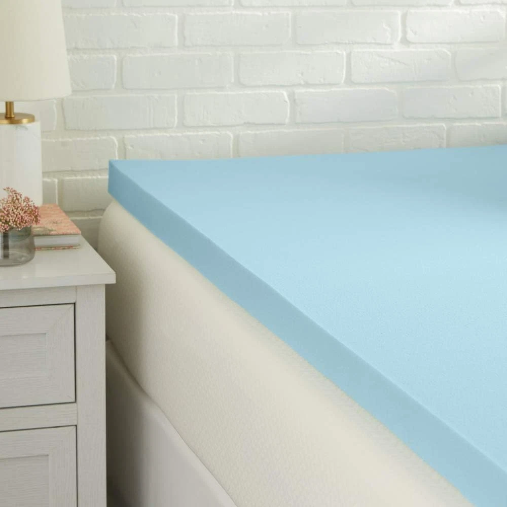 Cooling Gel-Infused Memory Foam Mattress Topper, 2" Certipur-US Certified
