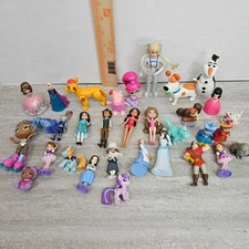 Disney Princess, Animals, & Misc Toy Figures Lot - Simba, Anna, Olaf, More!