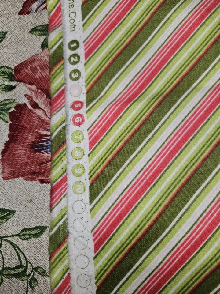 Riley Blake Summer Song My Minds Eye Striped Flannel Fabric 2.25 Yrds X 44"Wide - Image 3 of 4