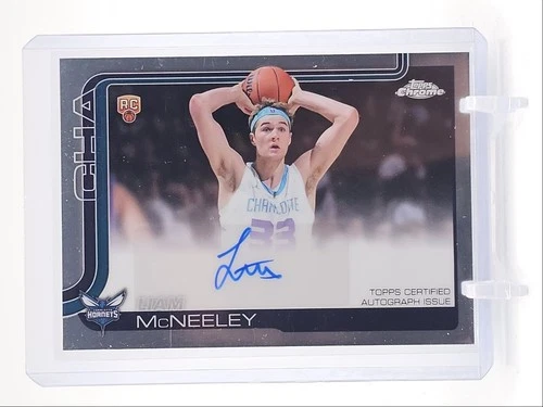 LIAM MCNEELEY 2025-26 TOPPS CHROME ROOKIE AUTOGRAPH HORNETS RC AUTO Q4571