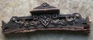Antique Walnut Victorian  Eastlake Salvage or Pediment Original finish “Old”