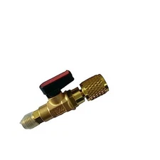 12mm / 0.5in Air Conditioning Refrigerant 1/4" SAE, Brass HVAC A/C Ball Valve