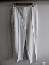 SPANX Women s Opacity Crepe Wide Leg Trousers Pants Parchment Size M Pull On
