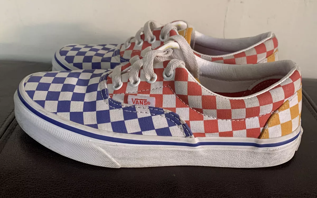 Colorful checkerboard vans old hotsell skool