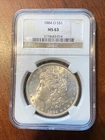 1884 O Morgan Silver Dollar $1 NGC MS63 (259)