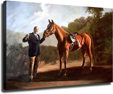 Napoleon Tony Soprano with Pie-o-my Horse Poster Canvas Painting Print Wall Art