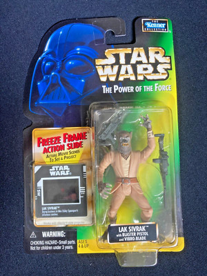 STAR WARS Power of The Force 3 3/4'' Lak Sivrak Freeze Frame Slide NIP Old Stock