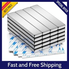 20 Pack Powerful Strong Neodymium Magnets Rare Earth Lifting Magnets 60x10x3mm..