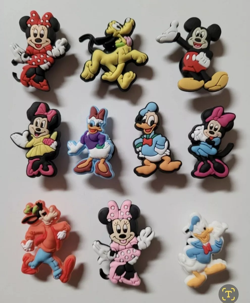 2 Mickey Mouse & Minnie Mouse Shoe Charms For Crocs & Jibbitz