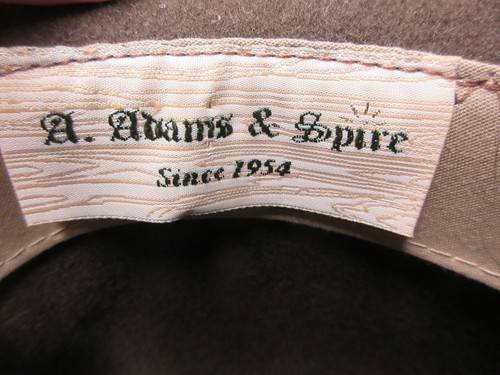 Vintage A. ADAMS & SPIRE Indiana Jones "Feather Felt" Brown WOOL FEDORA Sz Med - Picture 7 of 8