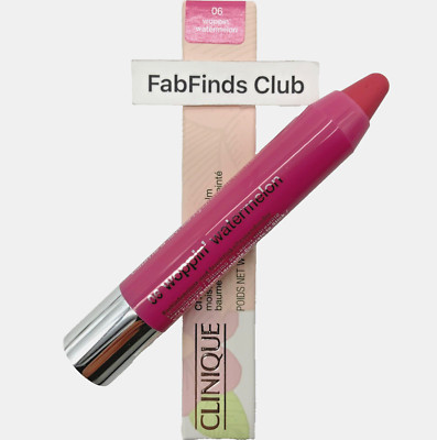 Clinique Chubby Stick Moisturizing Lip Color Balm 06 Woppin  Watermelon Boxed