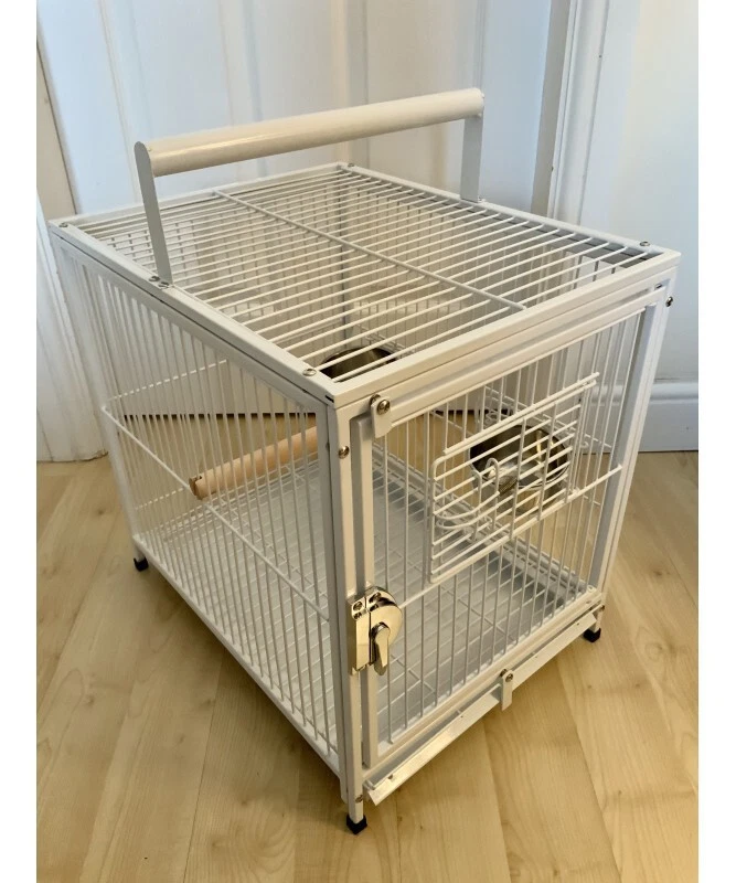 Parrot-Supplies Parrot Travel Cage ,Carry Cage, Vet Trips Holiday Cage - White,
Opens in a new windo