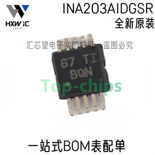 1 pcs   INA203AIDGSR MSOP10 Marking Code BQN INA203 IC chips components x 