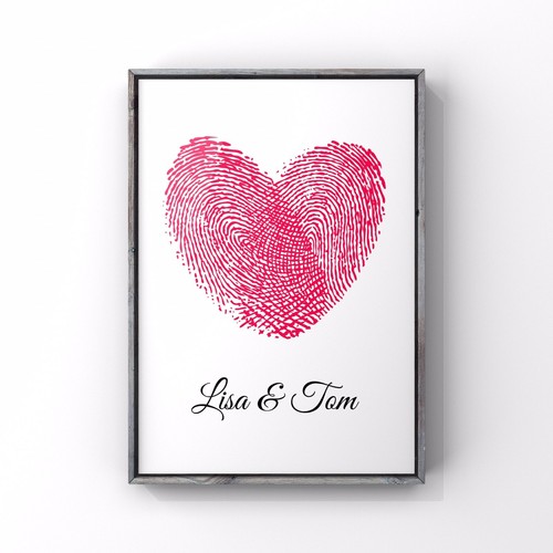 Poster Fingerabdruck Herz eBay
