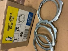 1 BOX OF 25 CONDUIT LOCKNUTS 2" NOS
