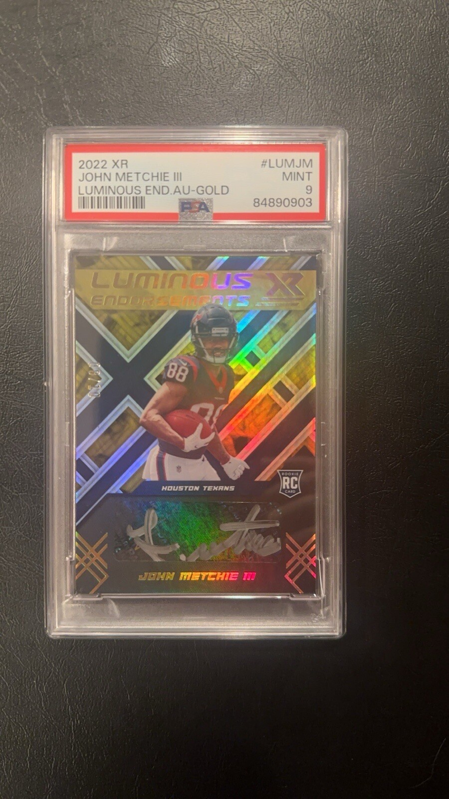 John Metchie Panini XR Luminous Endorsements #LUMJM Gold