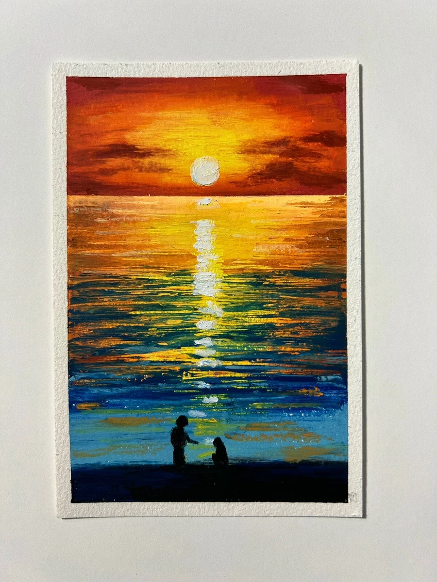 Hand Painted Oil Pastel Painting view painting Wall Art Decoration art