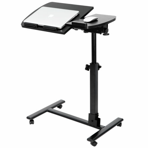Laptop Desk Angle Height Adjustable Rolling Cart Over Bed Hospital Table Stand Thumbnail Picture
