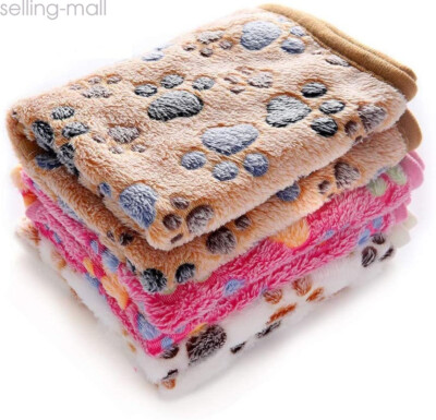 Lovely Paw Print Soft Warm Pet Blanket Dog Cat Mat Puppy Puppy Bed Sofa S/Large