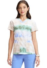 Dickies Prints Scrubs V-Neck Print Top DK667 FGSP Fading Stripes Free Shipping
