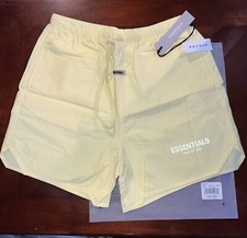 Fear of God Essentials Volley Active Shorts Yellow Size Small NWT RARE FIND