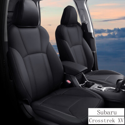 Car Seat Cover PU Leather Black Custom 5-Seat For Subaru