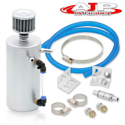 For Nissan Oil Catch Tank/Can Reservoir Breather Filter Kit Silver