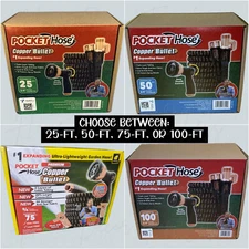 Pocket Hose Copper Bullet with Sprayer Expandable Garden Hose 650psi - ALL SIZES