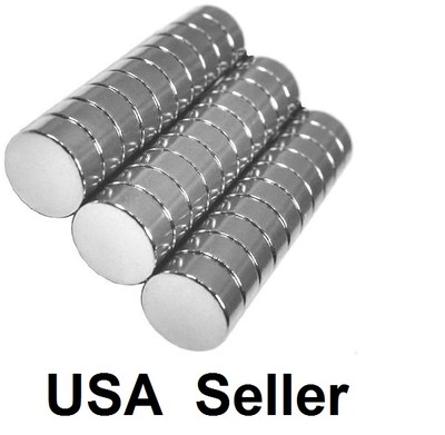 lot 100 50 5/16'' X 1/8'' Neodymium Disc Strong Rare Earth N48 Small Fridge Magnet