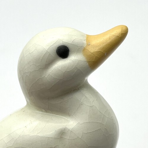 Vintage Bird Napkin Ring Holder White Porcelain Duck Goose Set of 2 - Picture 8 of 10