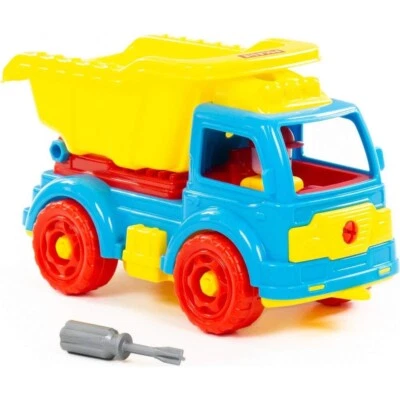 Polesie Bausteine-Transport "Kipplaster" inkl Figure und Schraubenzieher