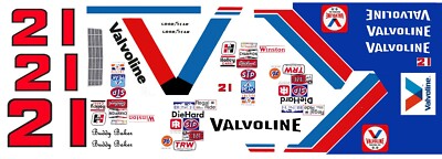 #21 Buddy Baker Valvoline Thunderbird Wood Bros. 1/64th Waterslide Decals