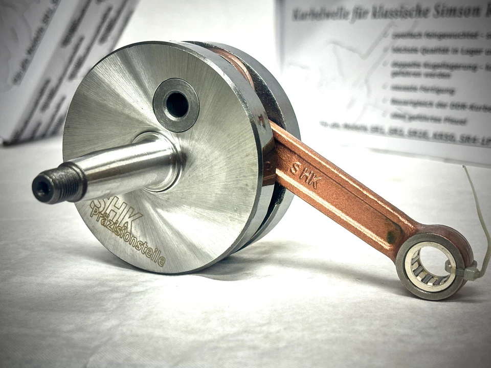 Kurbelwelle für Simson SR1 SR2 SR2E SR4-1 KR50 * feingewuchtet + gerichtet - Bild 2 von 4