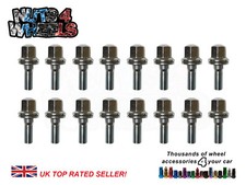 16 x Flat Seat Wheel Bolts fits Genuine Citroen SAXO 1996 to 2001 Alloys