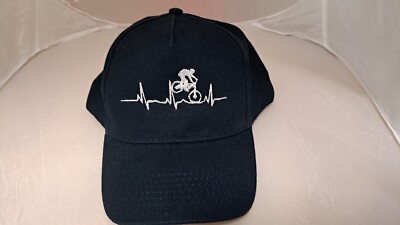 MTB Mountainbike Herzschlag EKG Logo bestickt Kappe kostenloser Versand