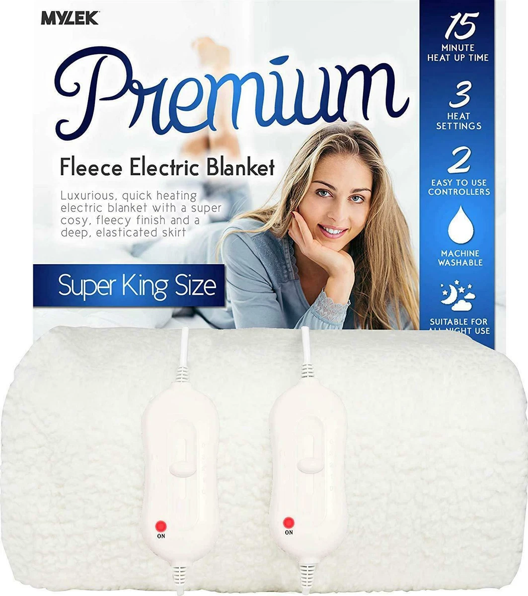Heated Blanket Electric Mattress Cover Size SuperKing Double Single Dual  Control | eBay