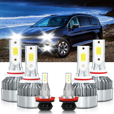 For Chrysler Pacifica 2017-2020 LED Headlight High Low Beam Fog Light Bulbs