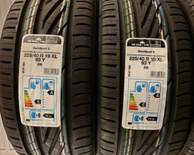 2X NEW UNIROYAL RAINSPORT 5 225/40 ZR19 XL 93Y CAR TYRES 225 40 19